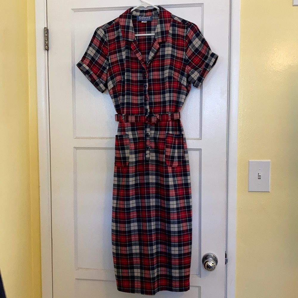Collectif Sherwood check pencil dress